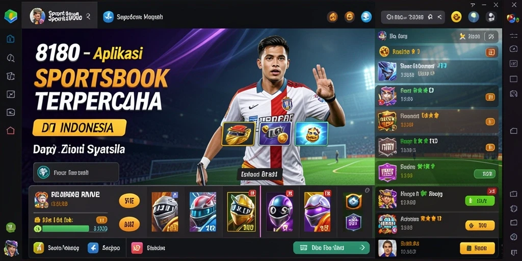 Tampilan gameplay 8180 saat melakukan taruhan olahraga.
