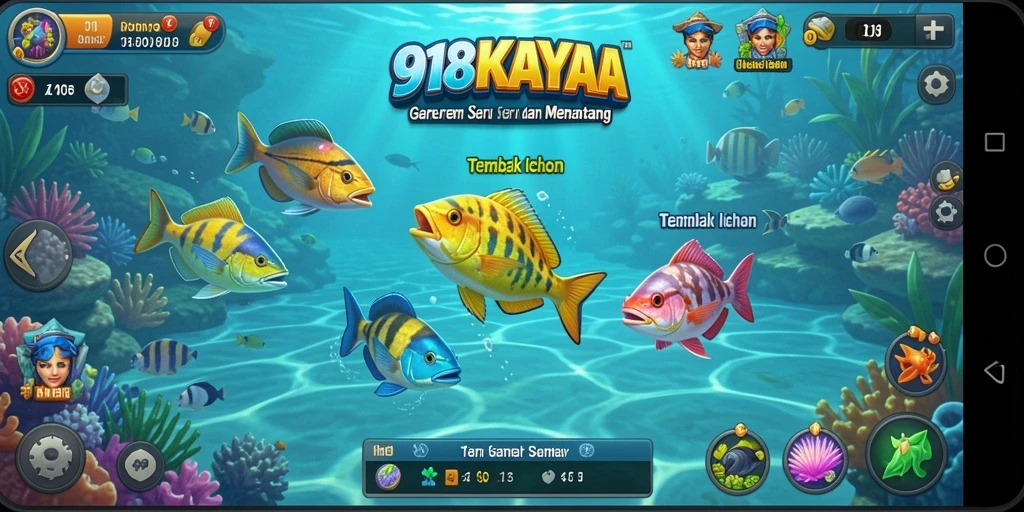 Tampilan gameplay menembak ikan yang seru dari 918KAYA.