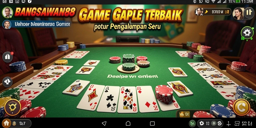 Screenshot gameplay BANGSAWAN88 menampilkan keseruan bermain Gaple.