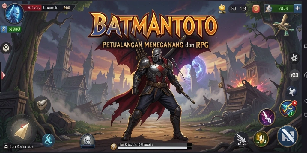 Tampilan gameplay epik di BATMANTOTO, penuh petualangan RPG.