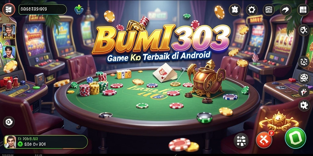 Tampilan gameplay BUMI303 dengan tema Kasino yang menarik.