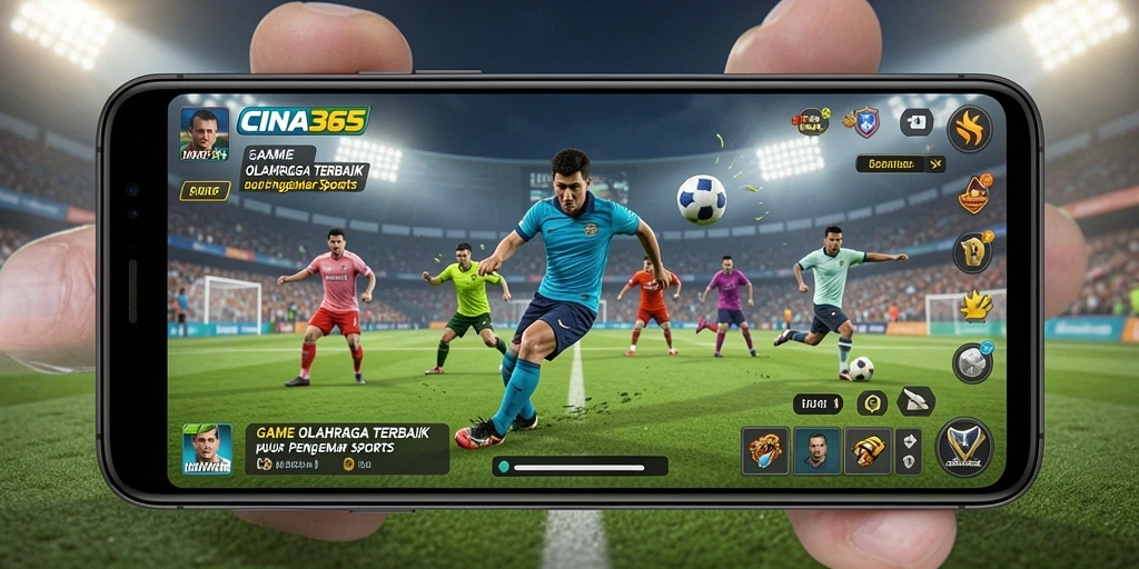 Tampilan utama CINA365 yang menampilkan momen seru dalam olahraga.
