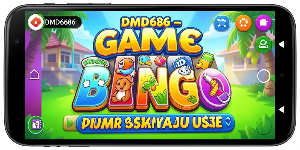 Tampilan gameplay DMD686 yang penuh warna dan seru.
