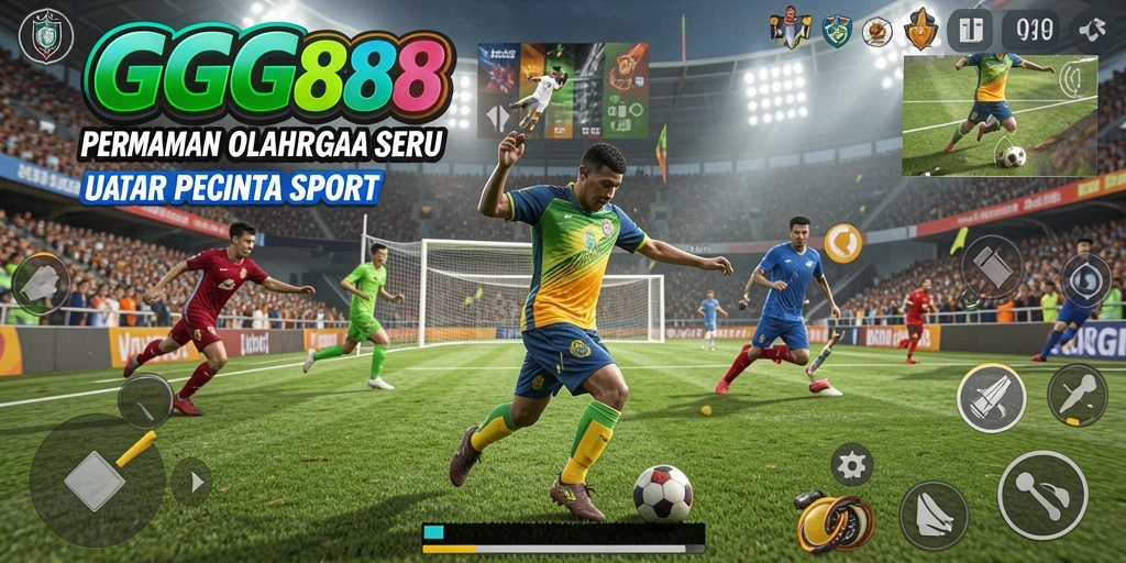 Screenshot GGG888 menampilkan aksi seru dalam permainan olahraga.