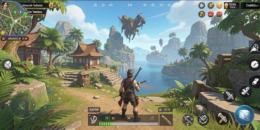 Screenshot dari gameplay <strong>RAP89</strong> yang menunjukkan eksplorasi di dunia terbuka.