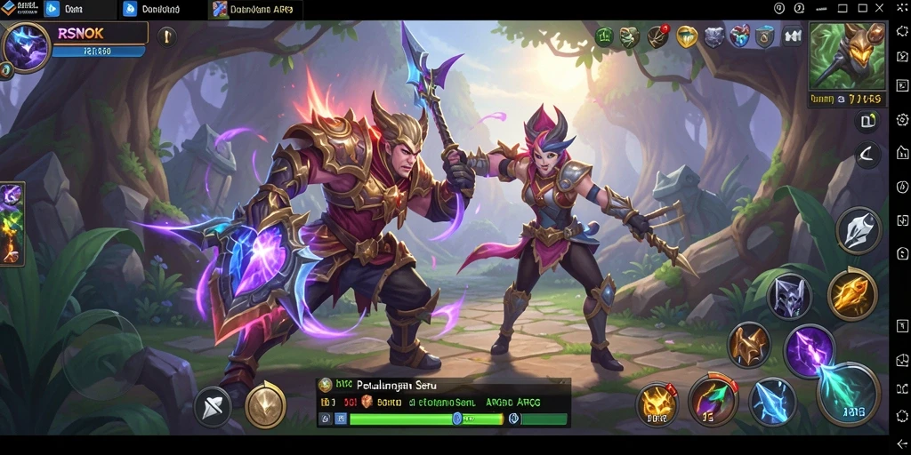 Tangkapan layar gameplay RSNOK yang menunjukkan aksi bertarung ARPG.