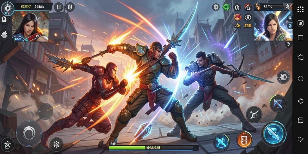 Tampilan gameplay Fighting yang seru dan menegangkan.