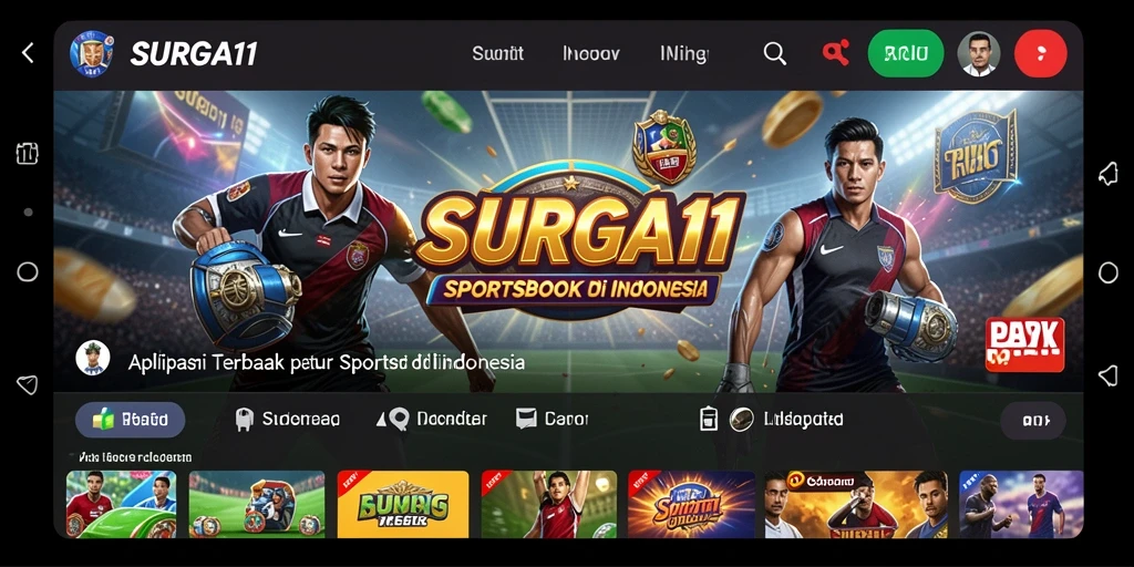 Tampilan menarik dan interaktif dari gameplay Sportsbook.