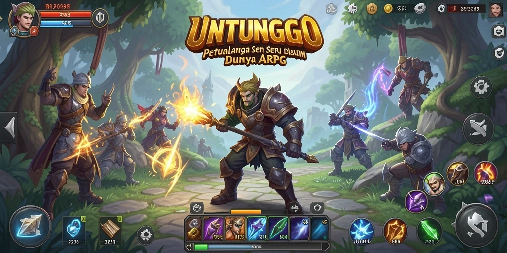 Tampilan gameplay UNTUNGGO yang seru dan mengasyikkan.